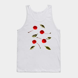 Watercolor cherry Tank Top